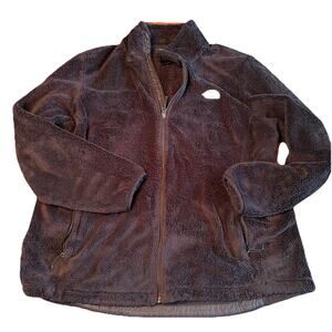 The North Face Osito Fleece Jacket XXL Women Black Plush Soft Full Zip NOTE